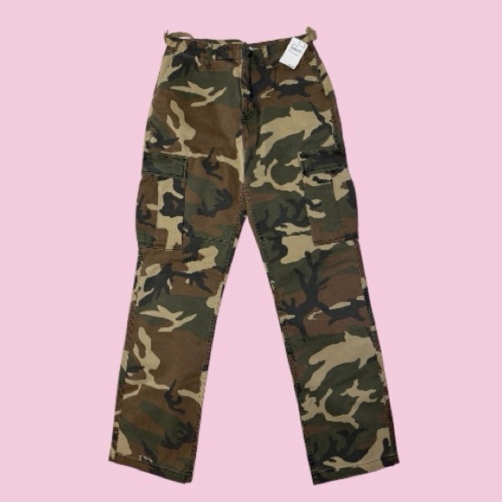 Good American Camo Fatigue Green Cargo Pants Size‎ 6 NWT